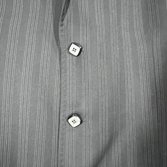 Tiglio Baroloz 100% Virgin Wool 150 Black Pin Striped Men’s Suit Jacket Long VTG - Picture 10 of 10